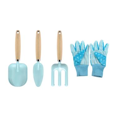 Imagem de WeiLaiKeQi 4x Ferramentas de jardinagem infantis de jardinagem Presente de aniversário de brinquedos de praia, compactos, ferramentas de jardim infantil as luvas