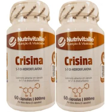 Imagem de Crisina 800mg 60 Cápsulas Nutrivitalle Kit 2 Unidades
