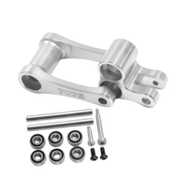 Imagem de YIJU 7075 Kit de barra de barra de barragem e braço de direção do freio Los264001 Knuckle traseiro para Losi 1/4 Motocicleta Atualização Parte DIY ACCS, Prata