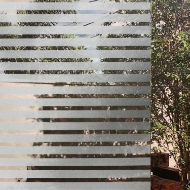 Imagem de Pelicula Adesivo Eletrostatica Vidro Jateado Faixas - Open Star, Jatea