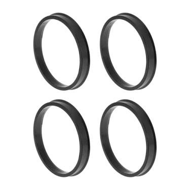 Imagem de INFINAUTO Anéis centralizados de cubo de roda de carro de 82,1 mm a 73,6 mm, rodas de policarbonato preto, eixo central com absorção de choque, 4 peças
