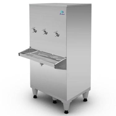 Imagem de Bebedouro De Água 100 Litros Ra10 Inox Frisbel, Bivolt, Inox, 2 tornei