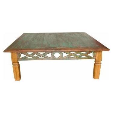 Imagem de Mesa de Centro Rústica Pyramid em Madeira de Demolição - Cód 76