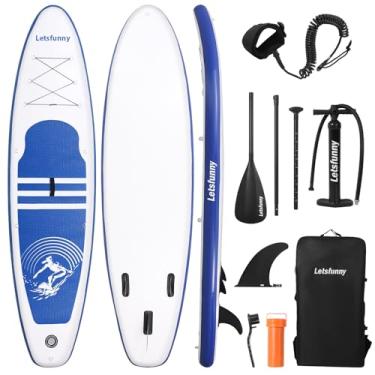 Imagem de ROMELANDS Prancha inflável de stand up paddle, prancha de ioga de 3,5 m com acessórios de prancha de SUP, deck confortável antiderrapante para adultos e jovens