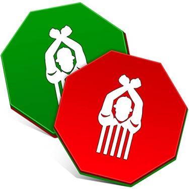 Imagem de Deekin Wrestling Árbitro Gear Wrestling Flip Coin Disco Vermelho e Verde Arbitro Engrenagem Moeda Plástico Flexível Arbitro Equipamento de Árbitro para Treinamento de Luta Livre (2 peças)