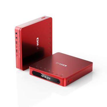 Imagem de FiiO Leitor De Cd Estéreo Portátil Multifuncional Dm13 Com Bateria Longa Duração, Suporta Extração Usb, Saídas Ópticas/Coaxiais/3,5 Mm/4,4 Mm (Bluetooth Vermelho)
