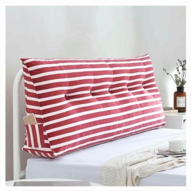 Imagem de LGEOELIAS Travesseiro de cunha de leitura para cabeceira, encosto triangular de cunha para cabeceira, elástico respirável, para hotéis, sofás-cama, tatami, sofás, cadeiras de balanço