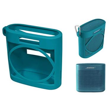 Imagem de getgear Capa de silicone para alto-falante Bose SoundLink Color Bluetooth II, design personalizado dando proteção total de 6 direções, melhor combinação em forma e cor (azul aquático)