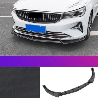 Imagem de Compatível para Geely Emgrand 4th 2022 2023 2024 Car Styling Pá dianteira Pás dianteiras Canard Lip Splitter Body Shovels Auto Acessórios(Carbon Fiber Pattern)