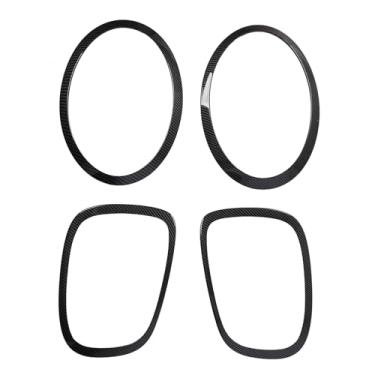 Imagem de Anel de Acabamento do Farol, Acabamento No Estilo de Fibra de Carbono ABS para S F55 F56 F57 2013 a 2019 e Não para F54 Clubman, F60. Instalação Fácil, Ajuste Sem Costura