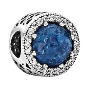 Imagem de Contas de Borboleta e Pata de Cão em Esmalte Azul e Prata - Para Pulse