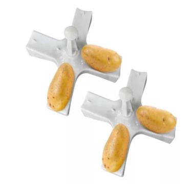 Imagem de 2 Bandeja De Micro-ondas P/ Assar Para Batatas Facil 18,5cm - ETILUX