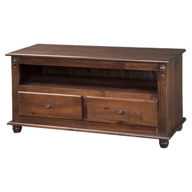 Imagem de Rack Tv 2 Gavetas Nicho e Tampo de Madeira 502 Pinhão Verniz