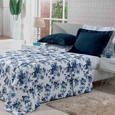 Imagem de Kit Cobre Leito Plazza Marinho Casal Queen 3 Peças - Bordados Ricardo