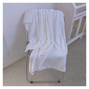 Imagem de Toalha de banho de microfibra para casa e conforto engrossar macio spa banheiro grande toalha de banho 90 x 170 cm toalha de praia para adultos (cor: Tamanho Wihte: 90 x 170 cm) (Com 75 x 140 cm)