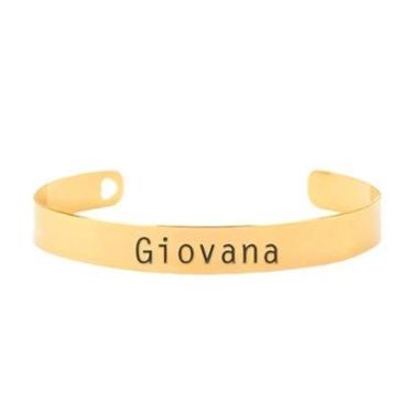 Imagem de Bracelete Personalizado Gravação Nome Giovana Banhado Ouro 18K - 999003335-Feminino