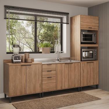 Imagem de Conjunto Balcões Miami Loft Carraro Freijó