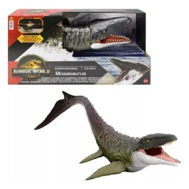 Imagem de Jurassic World Rebirth – Super Colossal Mosasaurus Articulado 91 Cm – Mattel