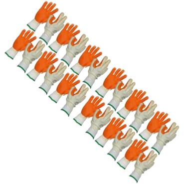 Imagem de Kit 12 Luva De Segurança Pano Emborrachada Max Rubber Epi Gladiador