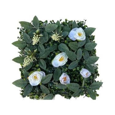 Imagem de Fenteer Painel de parede de grama, planta artificial verde, tela de privacidade, tela de cerca decorativa de 12 polegadas para banheiro, festas internas