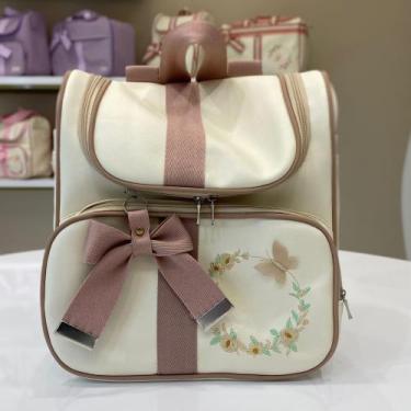 Imagem de Mochila Multifuncinal para Maternidade de Luxo Menina/Menino - FJ Baby