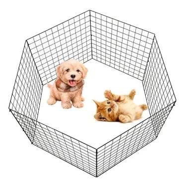 Imagem de Cercado para Cachorro de Pequeno 60Cm Porte Cercadinho Pet Móvel(6 Telas)