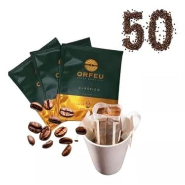 Imagem de Kit 50 Sachês Café Especial Drip Coffee Clássico Orfeu