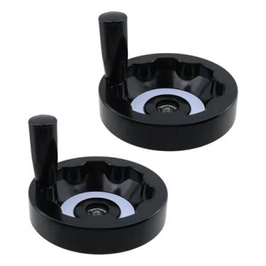 Imagem de Tighall 2 peças de volante ondulado dobrável interno de 125 mm e 1 chave em forma de L, roda manual de baquelite para equipamentos de máquinas industriais, fresadora de torno, diâmetro do furo de 12