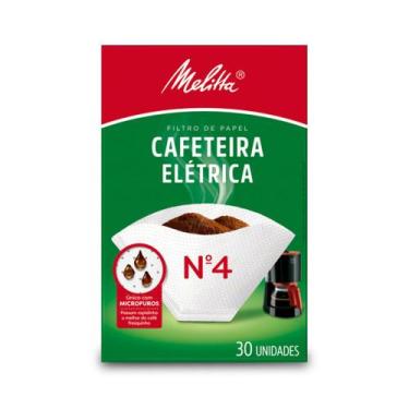 Imagem de Filtro de Papel Melitta para Cafeteira Elétrica Nº4 30 unid