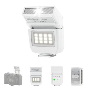 Imagem de ULANZI Câmera SL03 Mini Flash Speedlite com Luz de Vídeo, GN8 6500K Flash Externo Ângulo de Ajuste de 90° Speedlite Compatível com Câmeras Sony DSLR 4 Nível de Potência, Suporte Universal Single