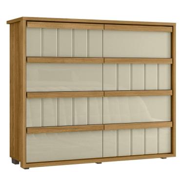 Imagem de Cômoda Para Quarto Com 8 Gavetas 136cm Avila Opala/Cumaru Z10 - Mpozenato