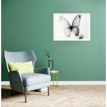 Imagem de Quadro Decorativo Borboleta Smoke - 50x70cm - Quadros On-line, Moldura