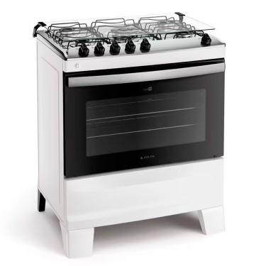 Imagem de Fogão 5 Bocas Agile Up Com Mesa De Inox Atlas Branco