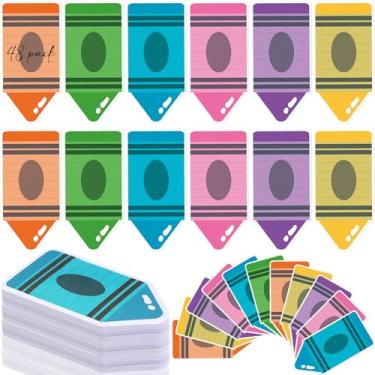 Imagem de Janlaugh 48 blocos, 1440 folhas, professores, notas adesivas de volta às aulas, presentes autoadesivos, presentes fofos para crianças, estudantes, sala de aula (giz de cera 1)