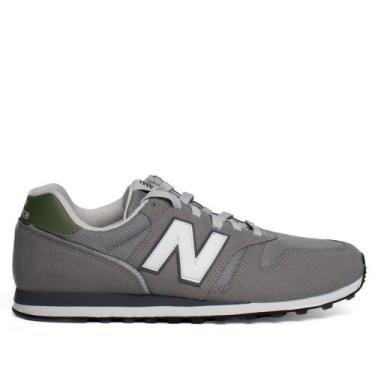 Imagem de Tênis Masculino New Balance Camurça EVA Cinza/Verde, Cinza, Verde, 39