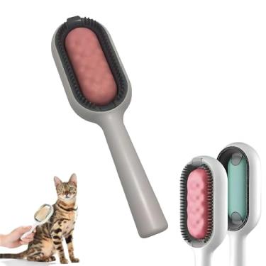 Imagem de Escova para Pets 4 em 1 Removedora de Pelos, Massageadora e Autolimpante, Banho Seco ou Úmido | Ideal para Gatos e Cães, Cabo Ergonômico, Higiene e Bem-estar Animal