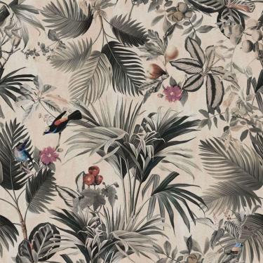 Imagem de Papel De Parede Botânica Hf Folhagem Bege 81635