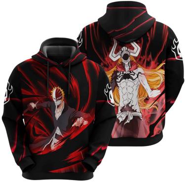 Imagem de Blusa Moletom Sublimação Blusão Full Print com Capuz Anime Novidade-Unissex