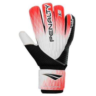 Imagem de Luva de Goleiro Penalty Delta Training XXIII Juvenil, Branco, Vermelho