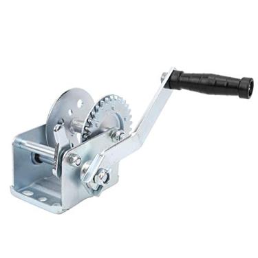 Imagem de CHICIRIS Guincho manual, guincho de manivela com catraca reversível 272 kg reboque de metal cabrestante suporte vazio acessório barco para iate barco