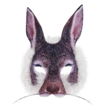 Imagem de Hosfairy 1 Peça De Máscara Coelho Halloween Com Rosto Animal Para Festa À Fantasia Páscoa E Acessórios Cosplay