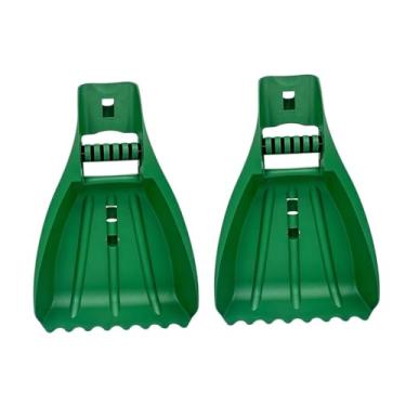 Imagem de Ｂｅｓｇａ 2 peças pás de folhas ancinho de mão remoção de galhos lixo pegar galhos ferramenta de limpeza para gramados agricultura gramado arbusto