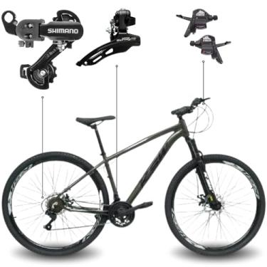 Imagem de Bicicleta Aro 29 KSW XLT 100 21 Marchas Shimano Quadro Alumínio Freio Hidráulico MTB (Verde Perola, 21)