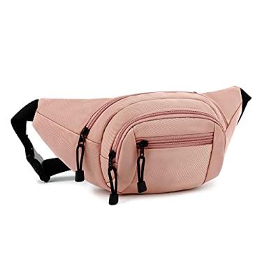 Imagem de TOPERIN Pochetes para mulheres e homens, pochetes para corrida, bolsa de cinto, bolsa de cintura, rosa claro