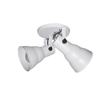 Imagem de Luminária Spot Taschibra Circular Hol 2Xe27 Branco/Preto