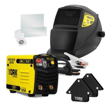 Imagem de Maquina de Solda Bivolt Kab150a com Máscara 4k Kit Acessórios Arc Sola