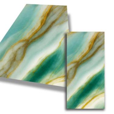 Imagem de Placa Adesiva Parede Painel Vinílico Mármore 60X30 cm Top - Triboshop