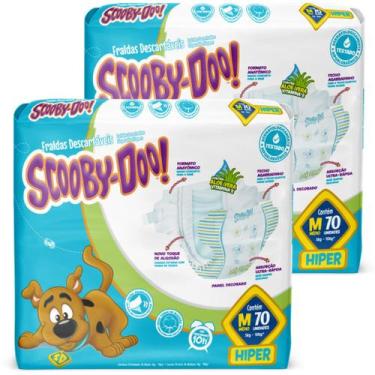 Imagem de KIT 2 PCT Fralda Descartável Scooby Doo Hiper, Medio (M)