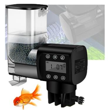 Imagem de Alimentador AutomáTico Dosador Comida Peixes Aquario,Distribuidor automático de ração para peixes de grande capacidade de 250 ml com tempo preciso e rotação de 360°