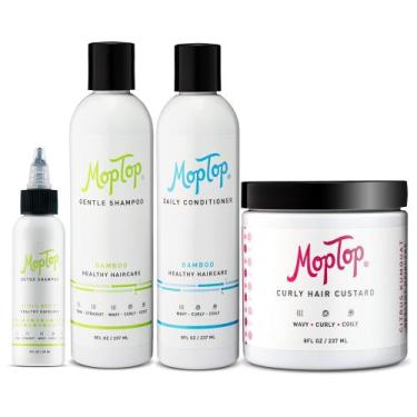 Imagem de Conjunto de produtos para cabelo MopTop Curly Hair com shampoo Detox d